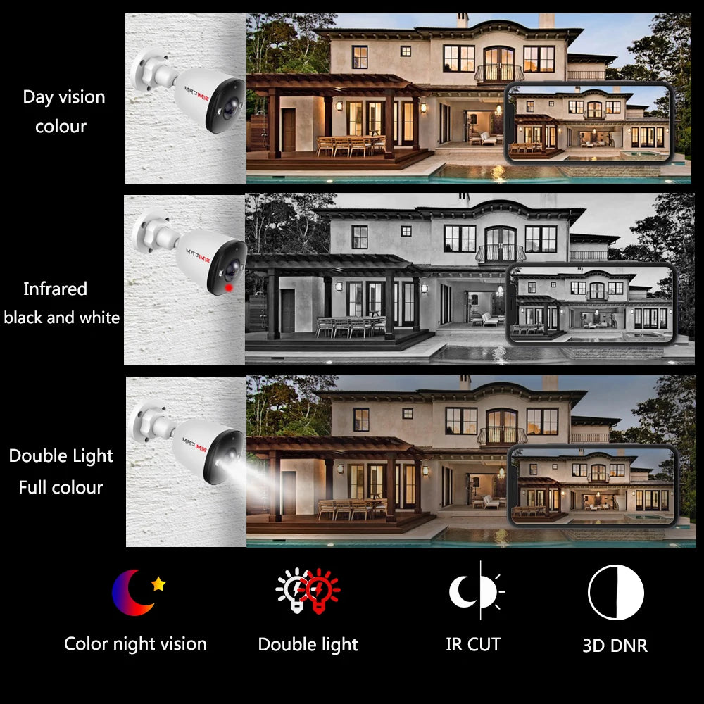 4k 8mp poe câmera ip de segurança 5mp 4mp lente grande angular ultra grande 1.6mm2.8mm alarme inteligente cor visão noturna compatível onvif nvr