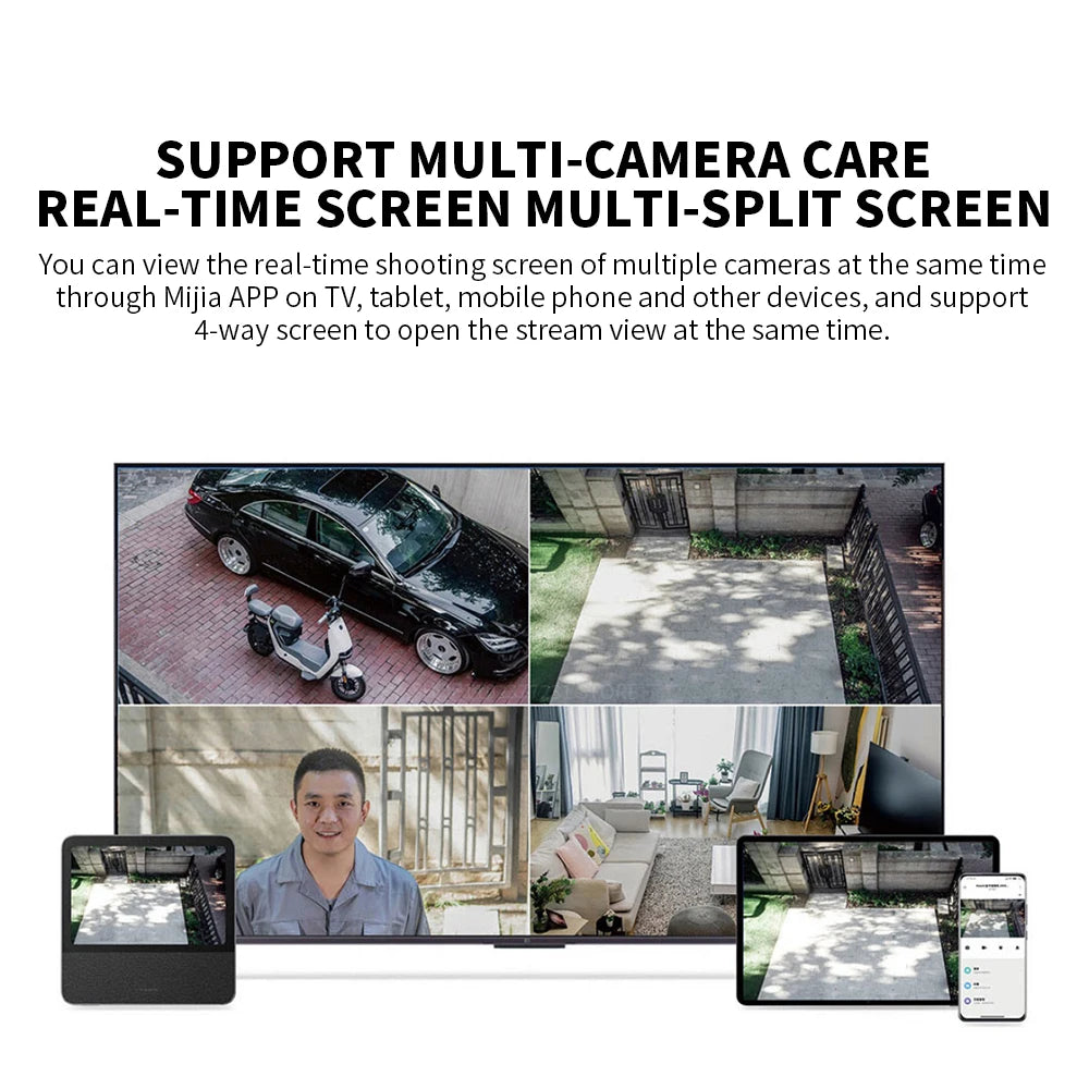 Câmera de Segurança Xiaomi Mijia AW300 2K IP66 com Visão Noturna Colorida Full Color e WiFi - App Mi Home