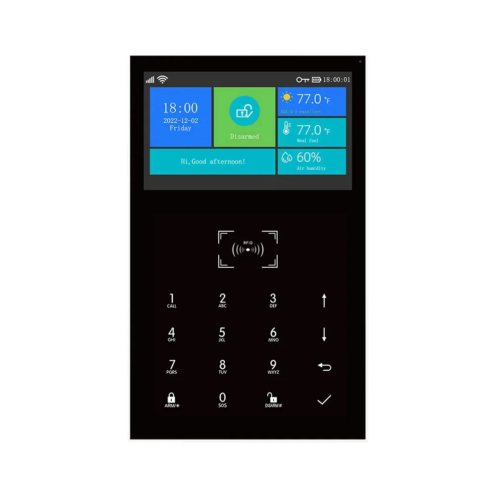 Sistema de Alarme PGST PG107 4G WiFi Tuya 99 Zonas com Teclado Touch Alexa Google Home