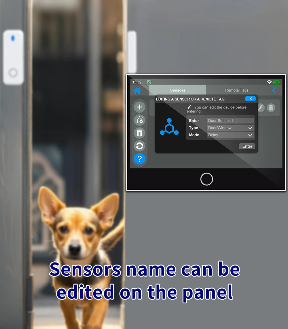 Central de Alarme KERUI G70 Tuya WiFi 4G Tela Touch 7" Kit Completo 100 Zonas FSK Sistema Inteligente - KERUI