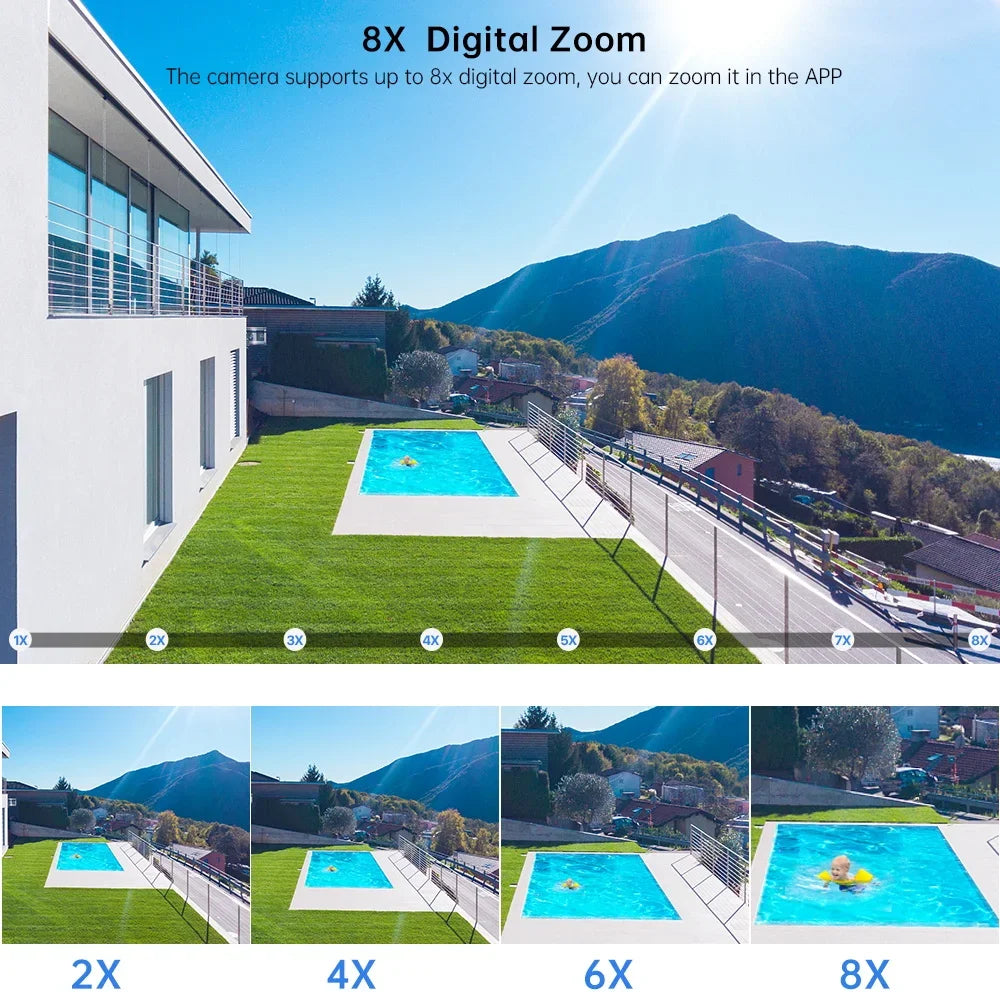 Câmera WiFi 12MP 6K Dome com Zoom 8X Detecção Humana IA Rastreamento Automático Alexa - ASECAM AS60WIC