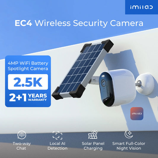 Câmera IMILAB EC4 2.5K 4MP Solar WiFi com Bateria 5200mAh e Zoom 5x IP66