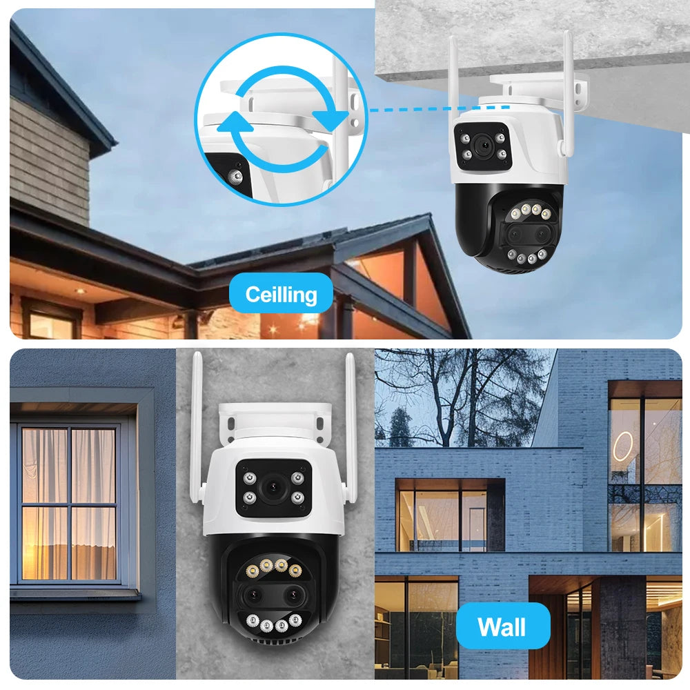 Câmera WiFi 12MP 6K Dome com Zoom 8X Detecção Humana IA Rastreamento Automático Alexa - ASECAM AS60WIC