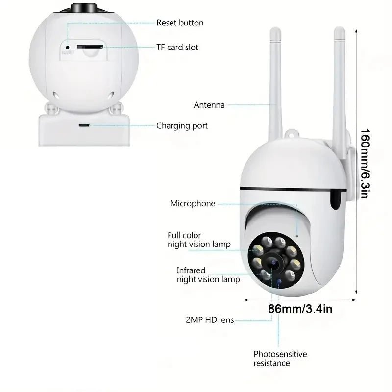 A7 1080p câmera de segurança wi fi ao ar livre ptz velocidade câmera ip sem fio cctv 4x zoom digital áudio rede vigilância cam - LUFT SECURITY LTDAOnly CameraA7 1080p câmera de segurança wi fi ao ar livre ptz velocidade câmera ip sem fio cctv 4x zoom digital áudio rede vigilância cam