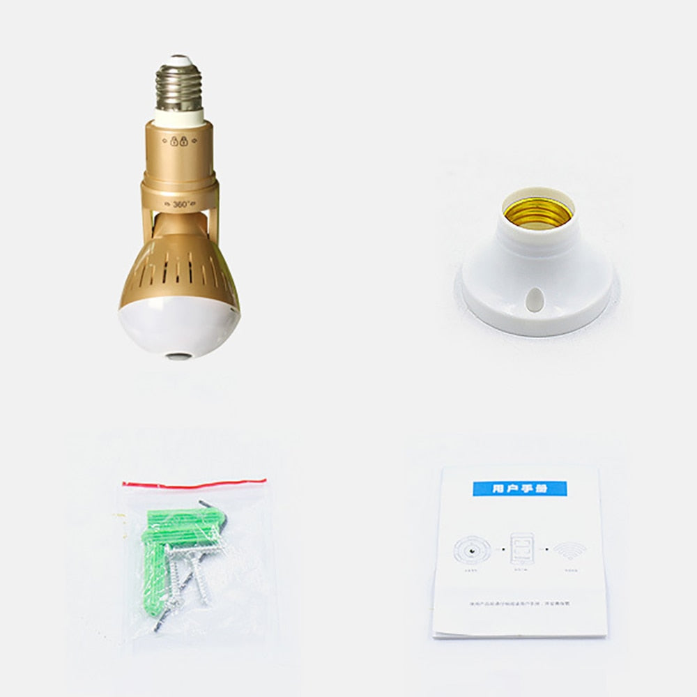 Câmera Lâmpada Olho de Peixe (FishEye)