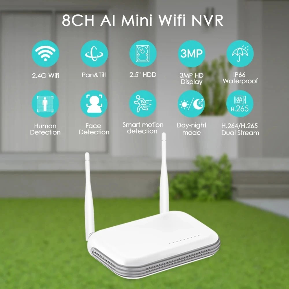 Anbiux wifi nvr mini 8ch 5mp xmeye wifi gravador de vídeo para sistema de segurança sem fio slot para cartão tf detecção facial p2p h.265 icsee - LUFT SECURITY LTDA8 canaisAnbiux wifi nvr mini 8ch 5mp xmeye wifi gravador de vídeo para sistema de segurança sem fio slot para cartão tf detecção facial p2p h.265 icsee