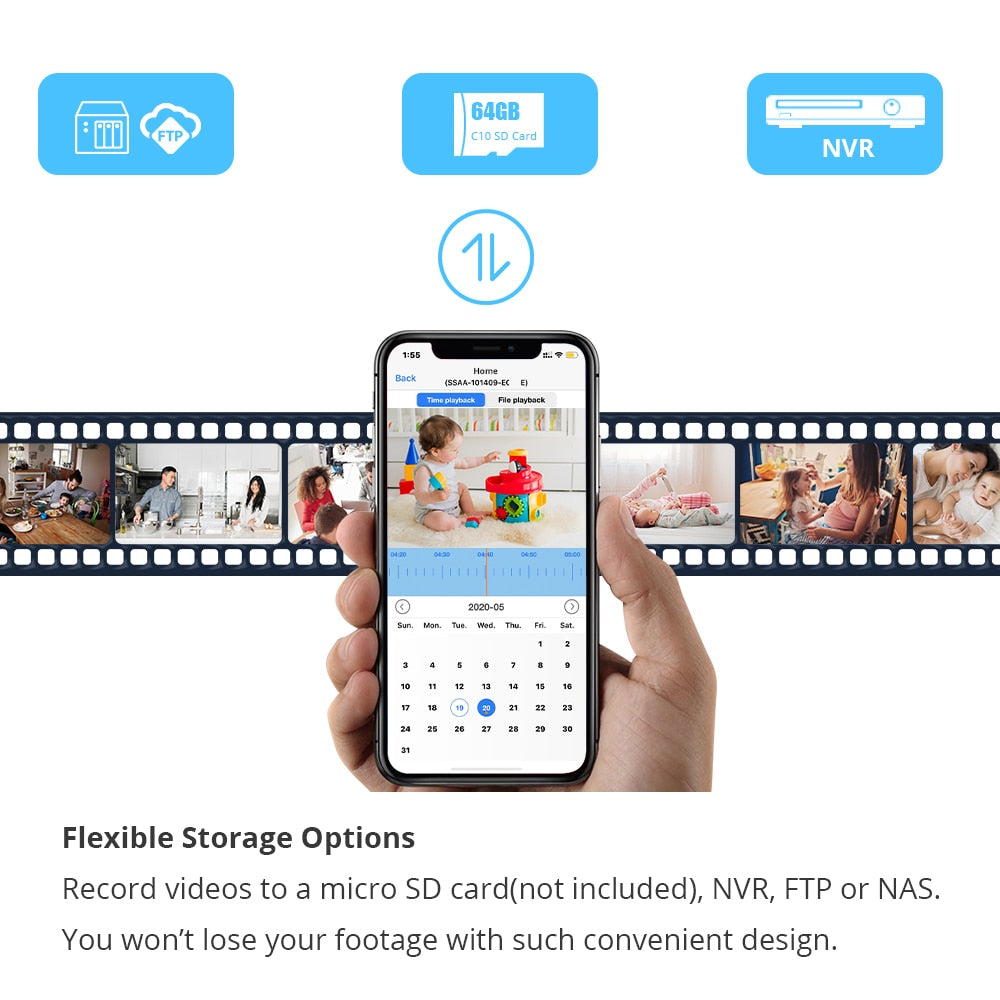 Câmera IP Externa de Segurança Residencial 3MP