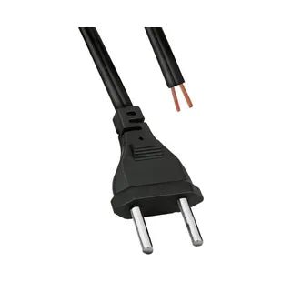 Cabo Rabicho 1m 2 Pinos 250V 3A - Fonte Alimentação - LUFT SECURITY LTDACabo Rabicho 1m 2 Pinos 250V 3A - Fonte Alimentação