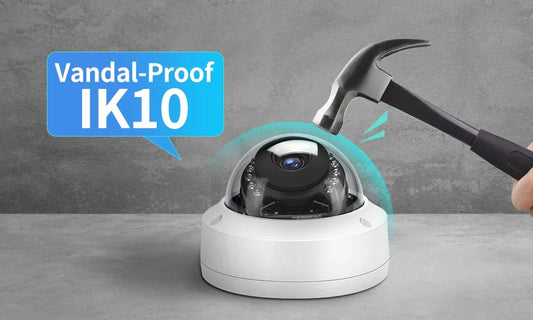 Câmera IP 4K POE IK10 à prova de explosão externa H.265 Onvif Metal Dome CCTV Proteção de segurança 4MP Vigilância por vídeo - LUFT SECURITY LTDASuper 8MP POECâmera IP 4K POE IK10 à prova de explosão externa H.265 Onvif Metal Dome CCTV Proteção de segurança 4MP Vigilância por vídeo