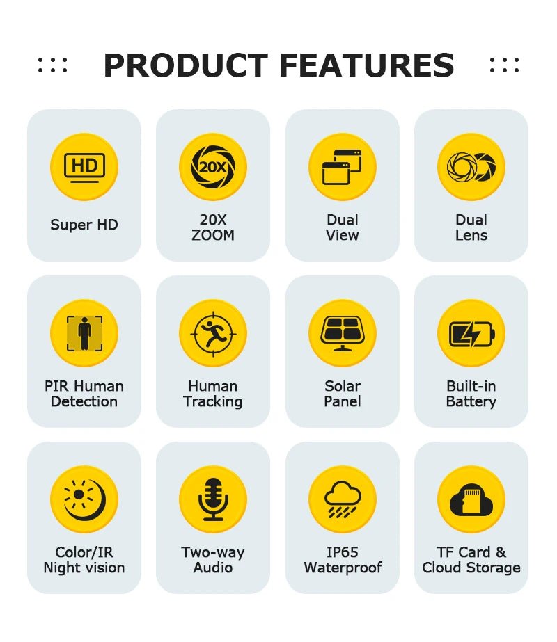 Câmera Solar 4K com Zoom Óptico 20X e Rastreamento Automático | Tela Dupla 4G/WiFi | LS Vision 12MP - LUFT SECURITY LTDA4G No Zoom No CardCâmera Solar 4K com Zoom Óptico 20X e Rastreamento Automático | Tela Dupla 4G/WiFi | LS Vision 12MP