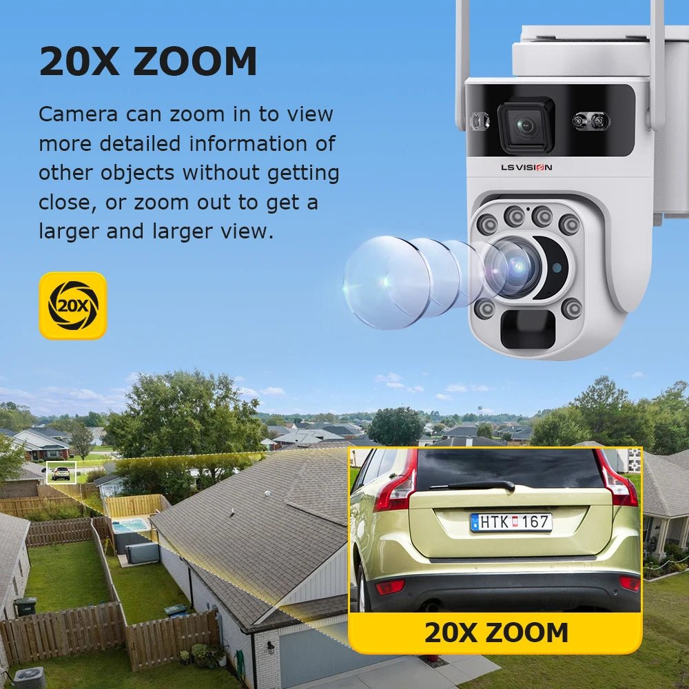 Câmera Solar 4K com Zoom Óptico 20X e Rastreamento Automático | Tela Dupla 4G/WiFi | LS Vision 12MP - LUFT SECURITY LTDA4G No Zoom No CardCâmera Solar 4K com Zoom Óptico 20X e Rastreamento Automático | Tela Dupla 4G/WiFi | LS Vision 12MP