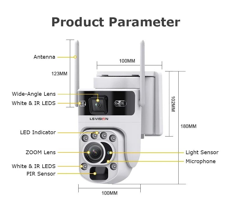 Câmera Solar 4K com Zoom Óptico 20X e Rastreamento Automático | Tela Dupla 4G/WiFi | LS Vision 12MP - LUFT SECURITY LTDA4G No Zoom No CardCâmera Solar 4K com Zoom Óptico 20X e Rastreamento Automático | Tela Dupla 4G/WiFi | LS Vision 12MP