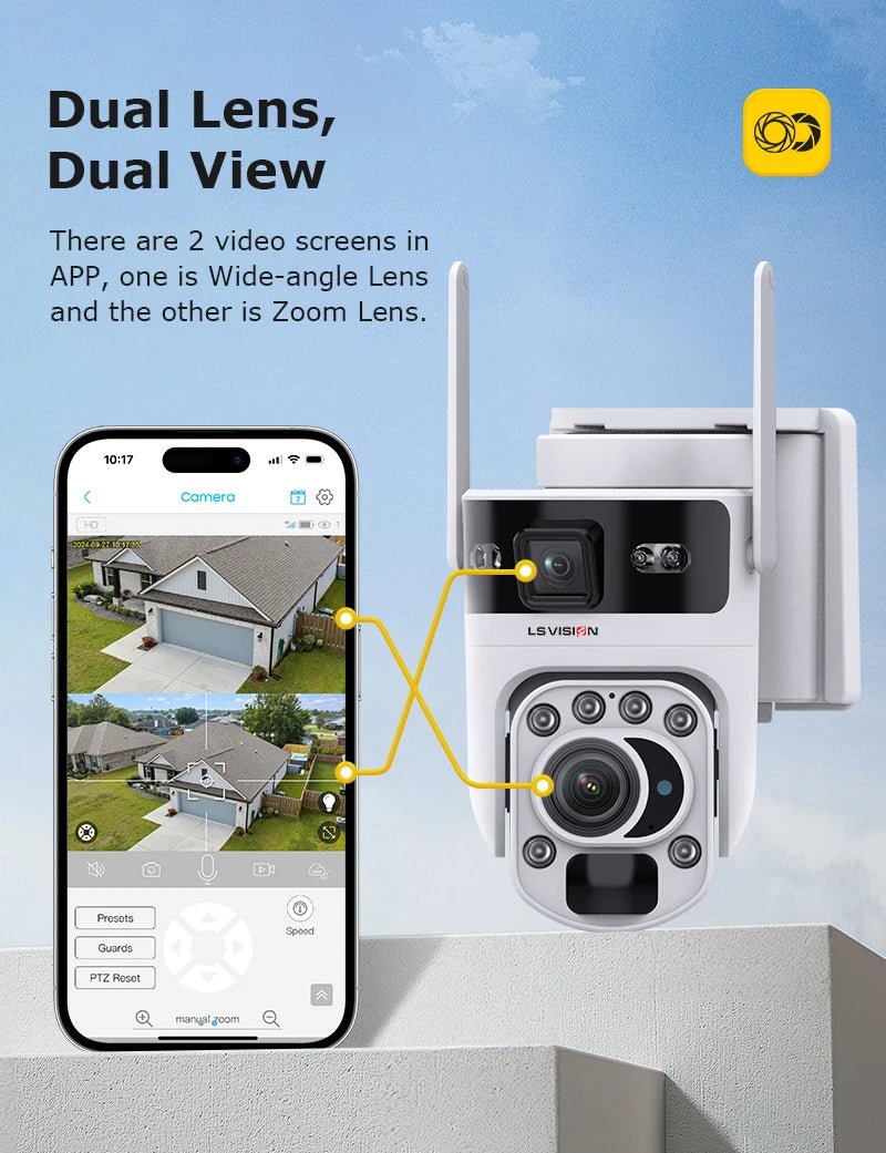 Câmera Solar 4K com Zoom Óptico 20X e Rastreamento Automático | Tela Dupla 4G/WiFi | LS Vision 12MP - LUFT SECURITY LTDA4G No Zoom No CardCâmera Solar 4K com Zoom Óptico 20X e Rastreamento Automático | Tela Dupla 4G/WiFi | LS Vision 12MP