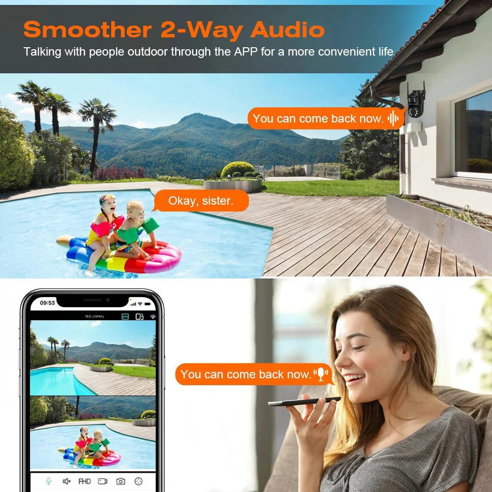 Câmera wi - fi 8MP 4K PTZ com lente dupla telas duplas AI detecção humana sem fio ao ar livre câmera IP de segurança CCTV - LUFT SECURITY LTDA8MP ADD 64GCâmera wi - fi 8MP 4K PTZ com lente dupla telas duplas AI detecção humana sem fio ao ar livre câmera IP de segurança CCTV