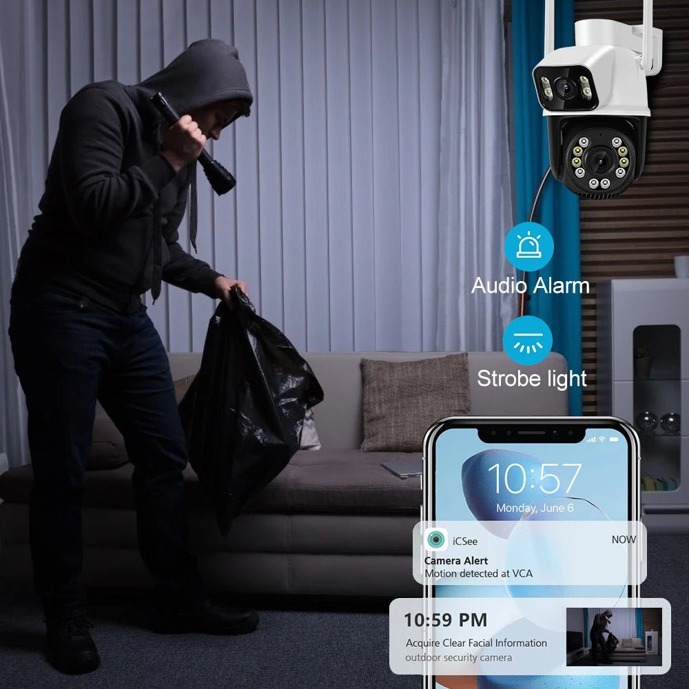 cameras vigilância wifi 8MP 4K, lente dupla com tela dupla, AI Detecção humana Rastreamento automático iCSee externa Novo casa camera de seguranças wifi - LUFT SECURITY LTDA8MP Add 128G Cardcameras vigilância wifi 8MP 4K, lente dupla com tela dupla, AI Detecção humana Rastreamento automático iCSee externa Novo casa camera de seguranças wifi