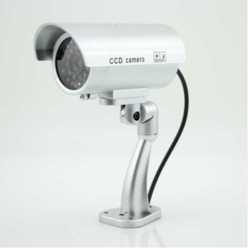 Câmera de Vigilância Simulada à Prova d’Água na Cor Prata