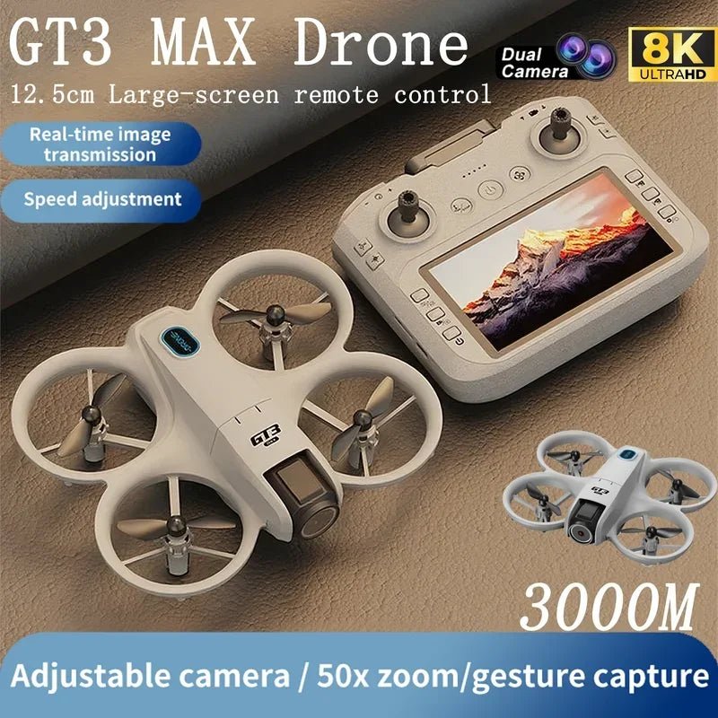 GT3 MAX pequeno drone 5G 8K panorâmico GPS profissional hd fotografia aérea iluminação dinâmica controle remoto aeronave fluxo óptico quadcopter - LUFT SECURITY LTDAGT3MAX - 8K - 1BGT3 MAX pequeno drone 5G 8K panorâmico GPS profissional hd fotografia aérea iluminação dinâmica controle remoto aeronave fluxo óptico quadcopter
