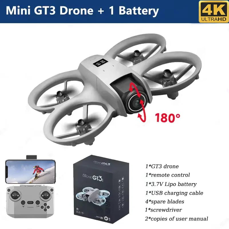 GT3 MAX pequeno drone 5G 8K panorâmico GPS profissional hd fotografia aérea iluminação dinâmica controle remoto aeronave fluxo óptico quadcopter - LUFT SECURITY LTDAGT3 - 4K - 1BGT3 MAX pequeno drone 5G 8K panorâmico GPS profissional hd fotografia aérea iluminação dinâmica controle remoto aeronave fluxo óptico quadcopter