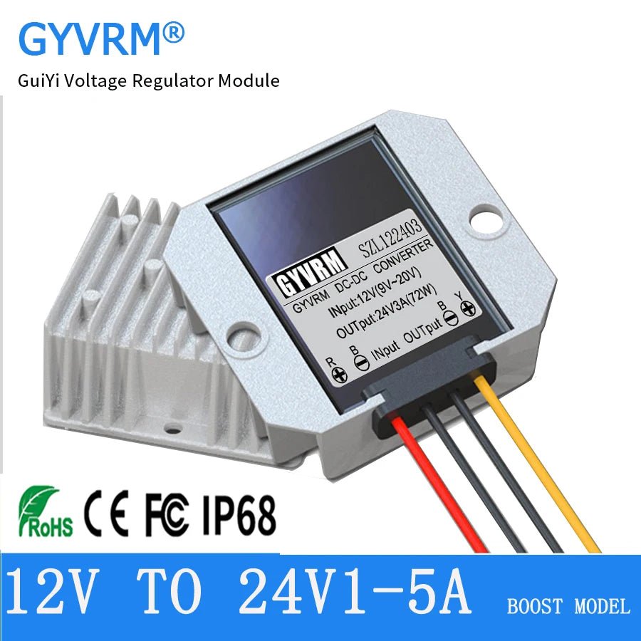 Gyvrm 12v a 24v 1a 2a 3a 4a 5a 10a 15a 20a 25a conversor dc step - up 12 volts a 24 volts 120w regulador de tensão de impulso ce rohs - LUFT SECURITY LTDA12V PARA 24V 5AGyvrm 12v a 24v 1a 2a 3a 4a 5a 10a 15a 20a 25a conversor dc step - up 12 volts a 24 volts 120w regulador de tensão de impulso ce rohs