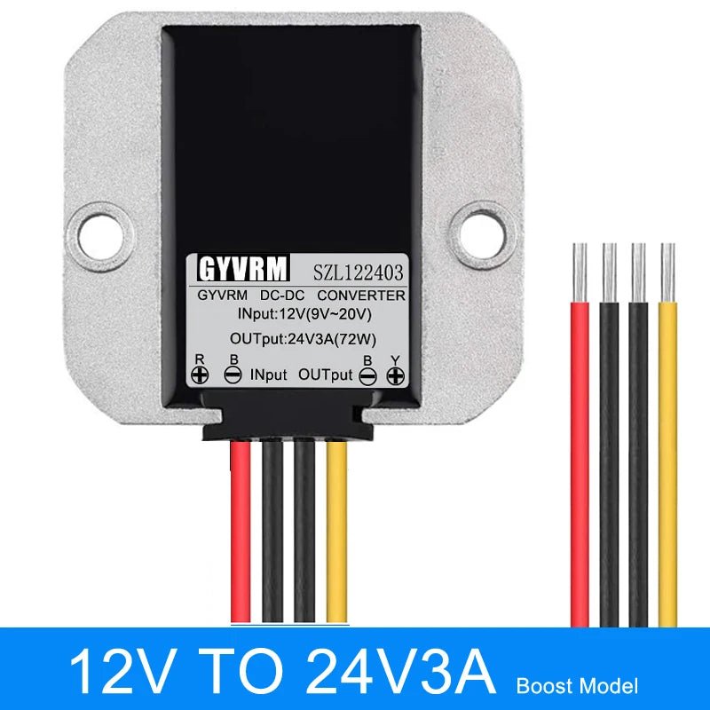 Gyvrm 12v a 24v 1a 2a 3a 4a 5a 10a 15a 20a 25a conversor dc step - up 12 volts a 24 volts 120w regulador de tensão de impulso ce rohs - LUFT SECURITY LTDA12V PARA 24V 3AGyvrm 12v a 24v 1a 2a 3a 4a 5a 10a 15a 20a 25a conversor dc step - up 12 volts a 24 volts 120w regulador de tensão de impulso ce rohs