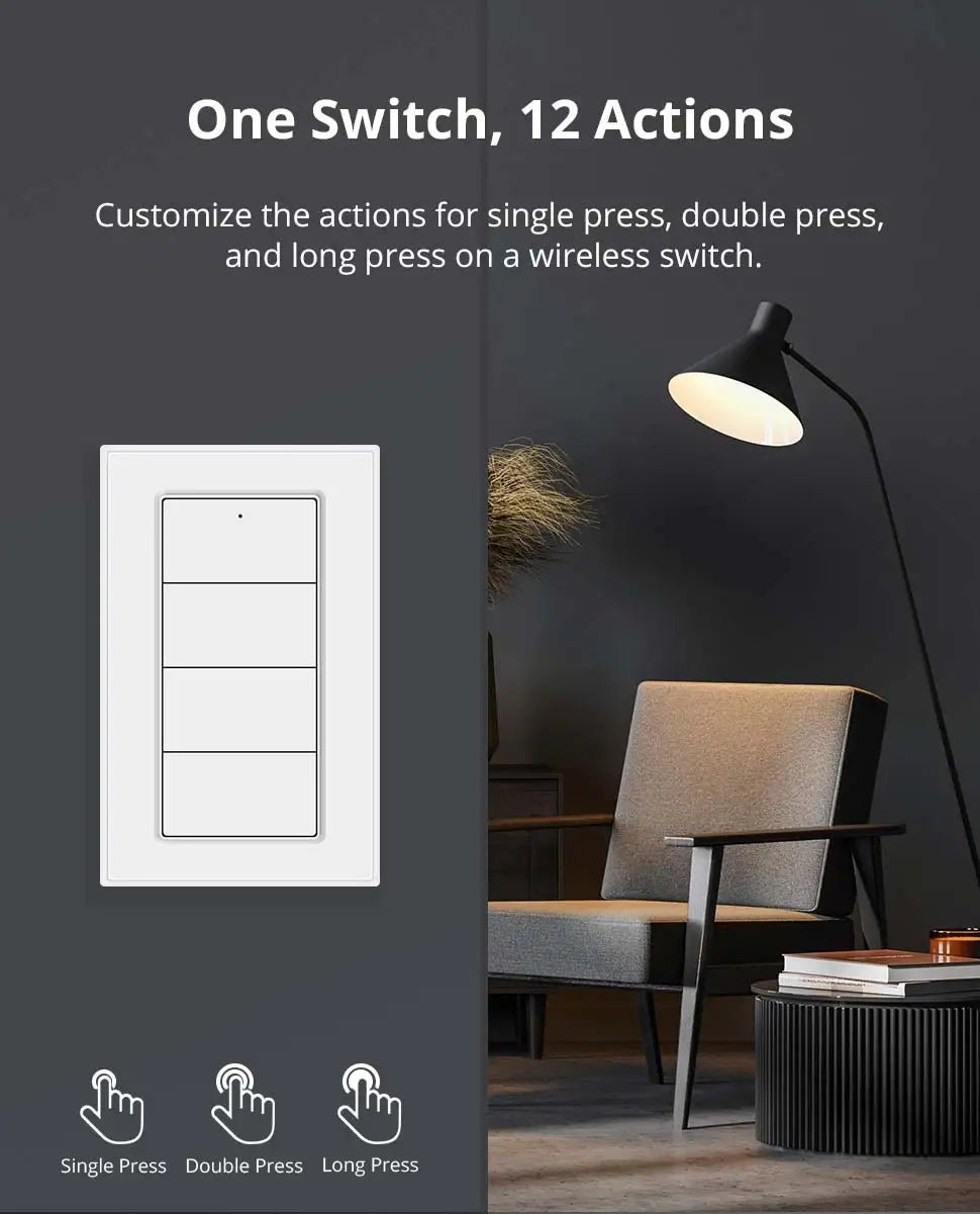 Interruptor de cena sem fio Zemismart Zigbee de 4 gangues, alimentado por bateria, compatível com Tuya Home Assistant Homey Hubitat (hub necessário) - LUFT SECURITY LTDAwith DimmingInterruptor de cena sem fio Zemismart Zigbee de 4 gangues, alimentado por bateria, compatível com Tuya Home Assistant Homey Hubitat (hub necessário)