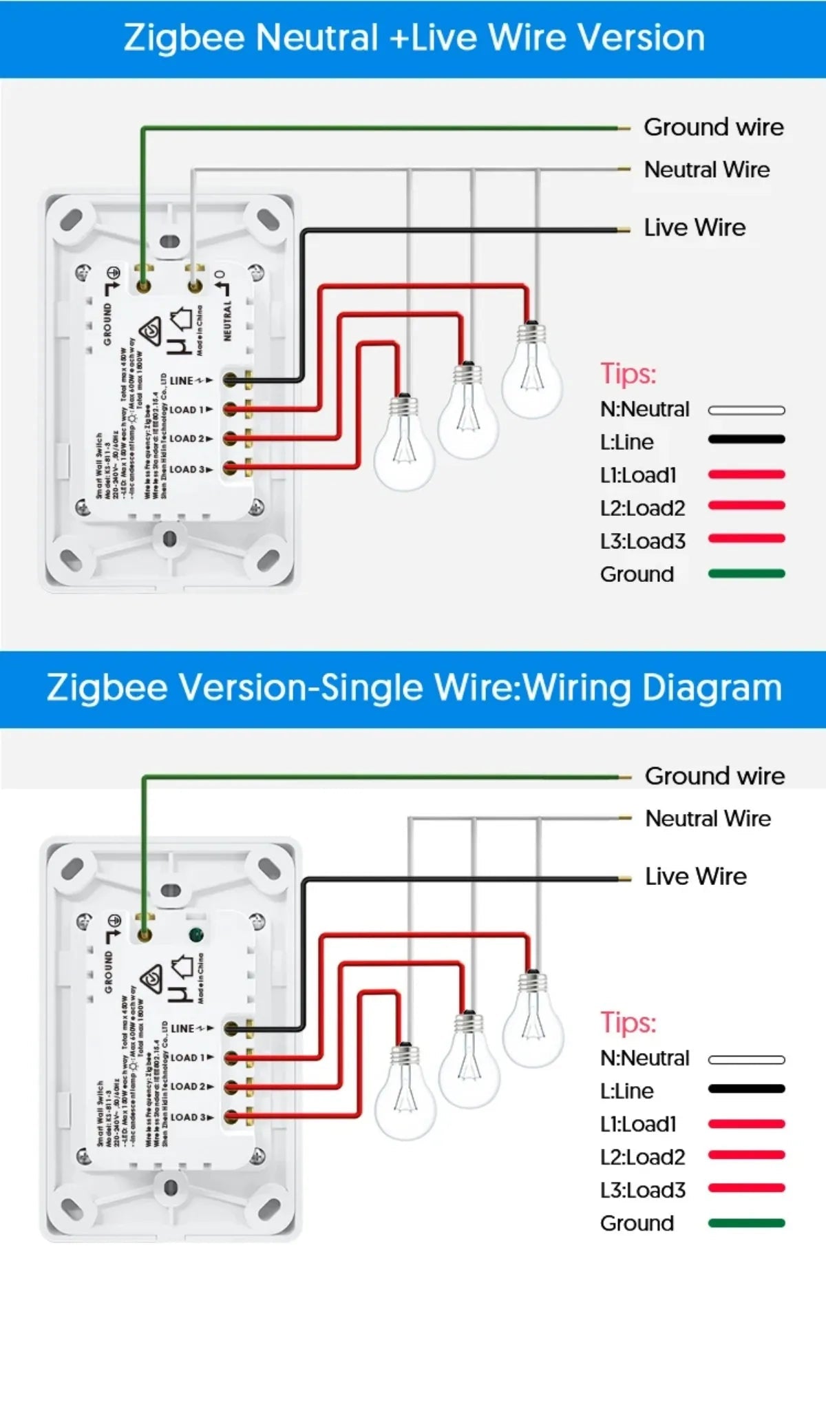 Milfra interruptor de luz inteligente wifi zigbee nenhum fio neutro necessário au kr brasil interruptores de botão de parede 1/2/3gang AC100V - 250V 50/60hz - LUFT SECURITY LTDA3 GangMilfra interruptor de luz inteligente wifi zigbee nenhum fio neutro necessário au kr brasil interruptores de botão de parede 1/2/3gang AC100V - 250V 50/60hz