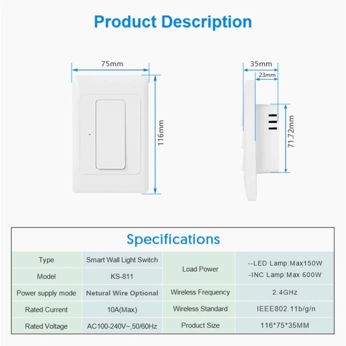 Milfra interruptor de luz inteligente wifi zigbee nenhum fio neutro necessário au kr brasil interruptores de botão de parede 1/2/3gang AC100V - 250V 50/60hz - LUFT SECURITY LTDA3 GangMilfra interruptor de luz inteligente wifi zigbee nenhum fio neutro necessário au kr brasil interruptores de botão de parede 1/2/3gang AC100V - 250V 50/60hz