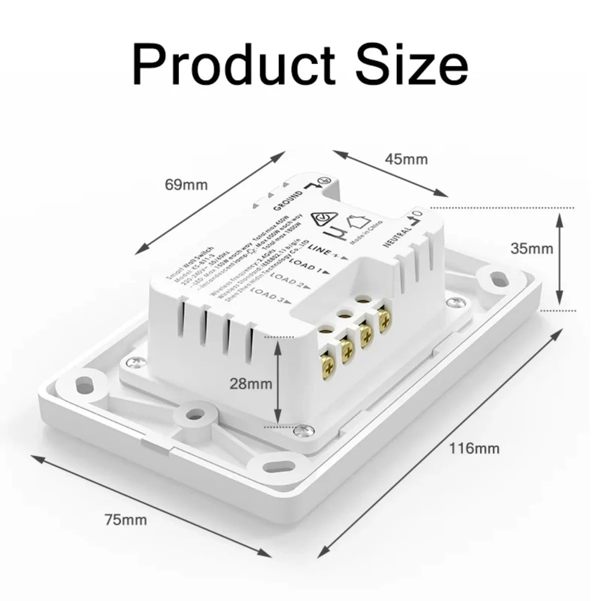 Milfra interruptor de luz inteligente wifi zigbee nenhum fio neutro necessário au kr brasil interruptores de botão de parede 1/2/3gang AC100V - 250V 50/60hz - LUFT SECURITY LTDA3 GangMilfra interruptor de luz inteligente wifi zigbee nenhum fio neutro necessário au kr brasil interruptores de botão de parede 1/2/3gang AC100V - 250V 50/60hz