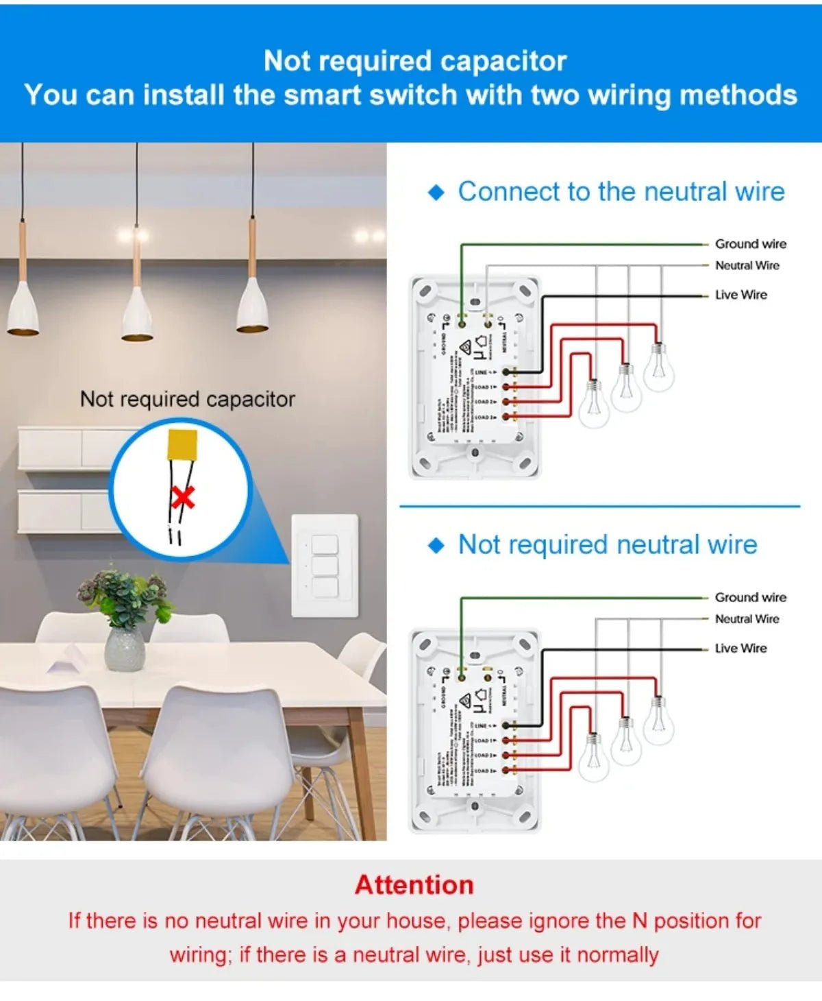 Milfra interruptor de luz inteligente wifi zigbee nenhum fio neutro necessário au kr brasil interruptores de botão de parede 1/2/3gang AC100V - 250V 50/60hz - LUFT SECURITY LTDA3 GangMilfra interruptor de luz inteligente wifi zigbee nenhum fio neutro necessário au kr brasil interruptores de botão de parede 1/2/3gang AC100V - 250V 50/60hz