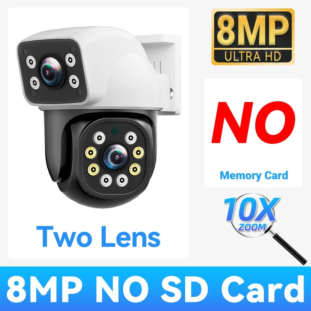 Pegatah 6k 12mp câmera wi - fi ao ar livre três telas três lentes 10x zoom ptz rastreamento automático alarme visual sonoro câmera de segurança - LUFT SECURITY LTDA2 Lens None SD CardPegatah 6k 12mp câmera wi - fi ao ar livre três telas três lentes 10x zoom ptz rastreamento automático alarme visual sonoro câmera de segurança