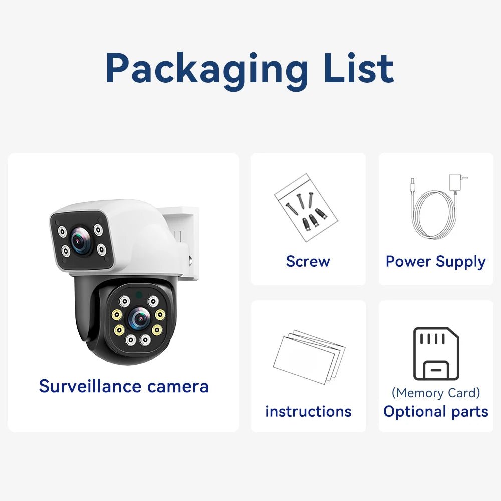 Pegatah 6k 12mp câmera wi - fi ao ar livre três telas três lentes 10x zoom ptz rastreamento automático alarme visual sonoro câmera de segurança - LUFT SECURITY LTDA3 Lens Add 32G CardPegatah 6k 12mp câmera wi - fi ao ar livre três telas três lentes 10x zoom ptz rastreamento automático alarme visual sonoro câmera de segurança