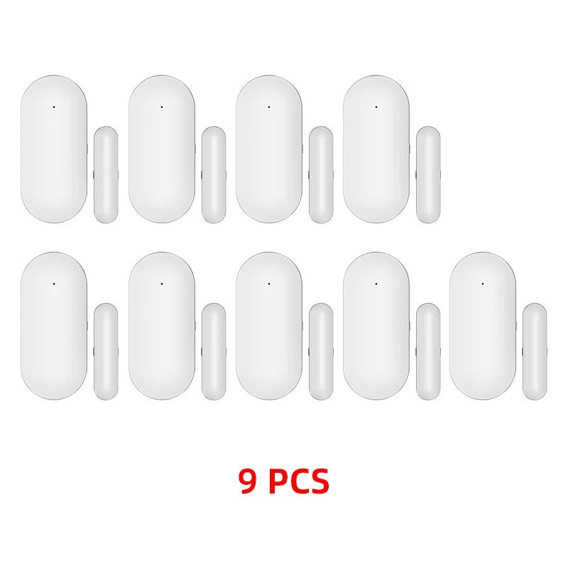 Porta magnética sem fio e janela Sensor, EV1527 Coding Mode, RF 433MHz, Home Security Alarm System, Kits de alarme anti - roubo, venda quente - LUFT SECURITY LTDA9PCSPorta magnética sem fio e janela Sensor, EV1527 Coding Mode, RF 433MHz, Home Security Alarm System, Kits de alarme anti - roubo, venda quente