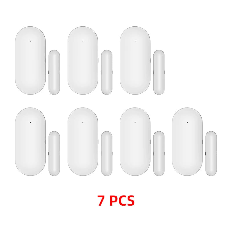 Porta magnética sem fio e janela Sensor, EV1527 Coding Mode, RF 433MHz, Home Security Alarm System, Kits de alarme anti - roubo, venda quente - LUFT SECURITY LTDA7PCSPorta magnética sem fio e janela Sensor, EV1527 Coding Mode, RF 433MHz, Home Security Alarm System, Kits de alarme anti - roubo, venda quente