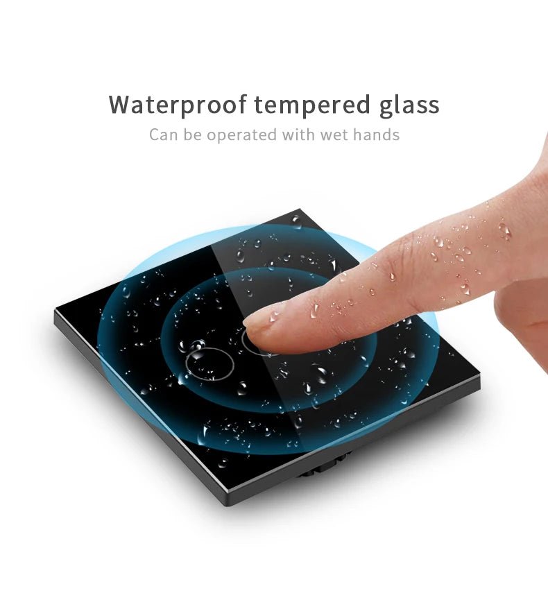 Qncx interruptor de toque de parede padrão ue eua interruptores de luz led painel vidro cristal AC100 - 240V interruptores sensor 1/2/3 gang interruptor - LUFT SECURITY LTDAblack 3 gangQncx interruptor de toque de parede padrão ue eua interruptores de luz led painel vidro cristal AC100 - 240V interruptores sensor 1/2/3 gang interruptor