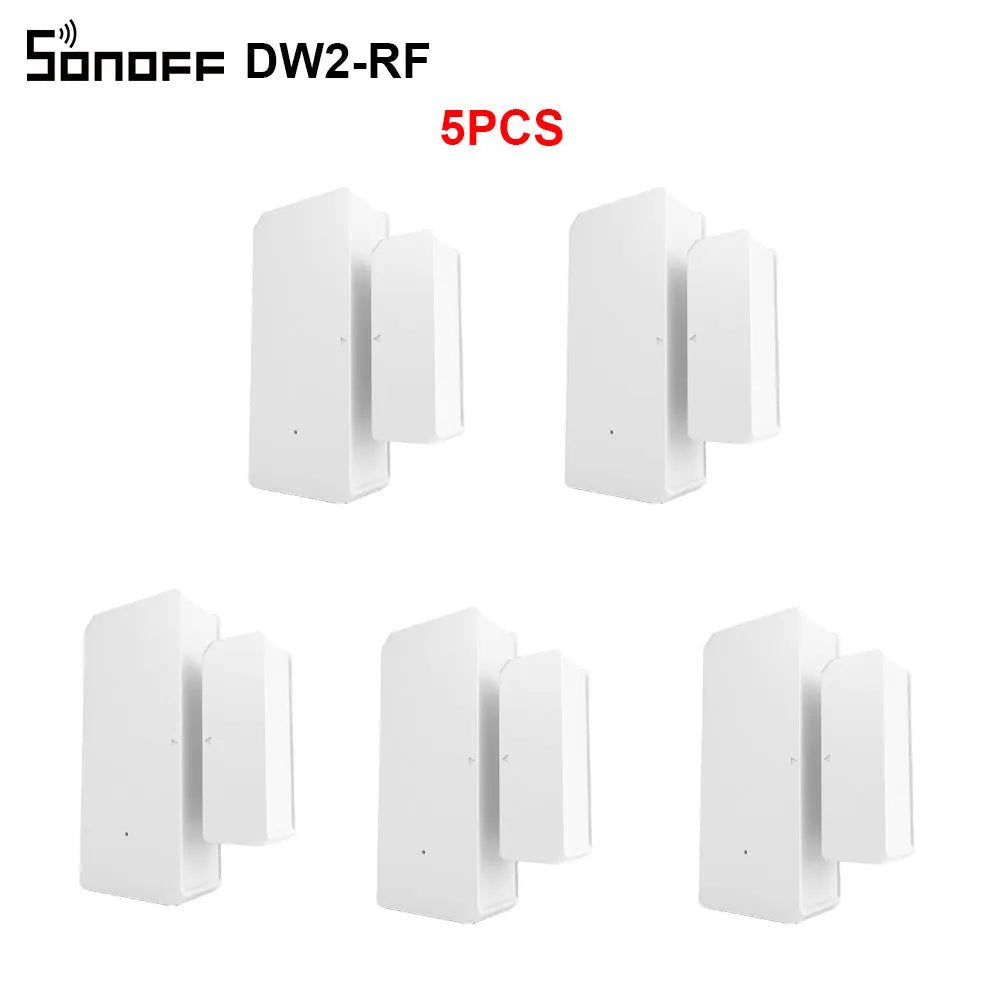 SONOFF - DW2 RF Sensor de alarme de porta e janela, detector de porta magnética sem fio, alarme anti - roubo, segurança doméstica inteligente, 1 a 10 pcs - LUFT SECURITY LTDA5PCS DW2 - RFSONOFF - DW2 RF Sensor de alarme de porta e janela, detector de porta magnética sem fio, alarme anti - roubo, segurança doméstica inteligente, 1 a 10 pcs