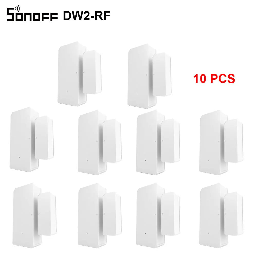 SONOFF - DW2 RF Sensor de alarme de porta e janela, detector de porta magnética sem fio, alarme anti - roubo, segurança doméstica inteligente, 1 a 10 pcs - LUFT SECURITY LTDA10PCS DW2 - RFSONOFF - DW2 RF Sensor de alarme de porta e janela, detector de porta magnética sem fio, alarme anti - roubo, segurança doméstica inteligente, 1 a 10 pcs