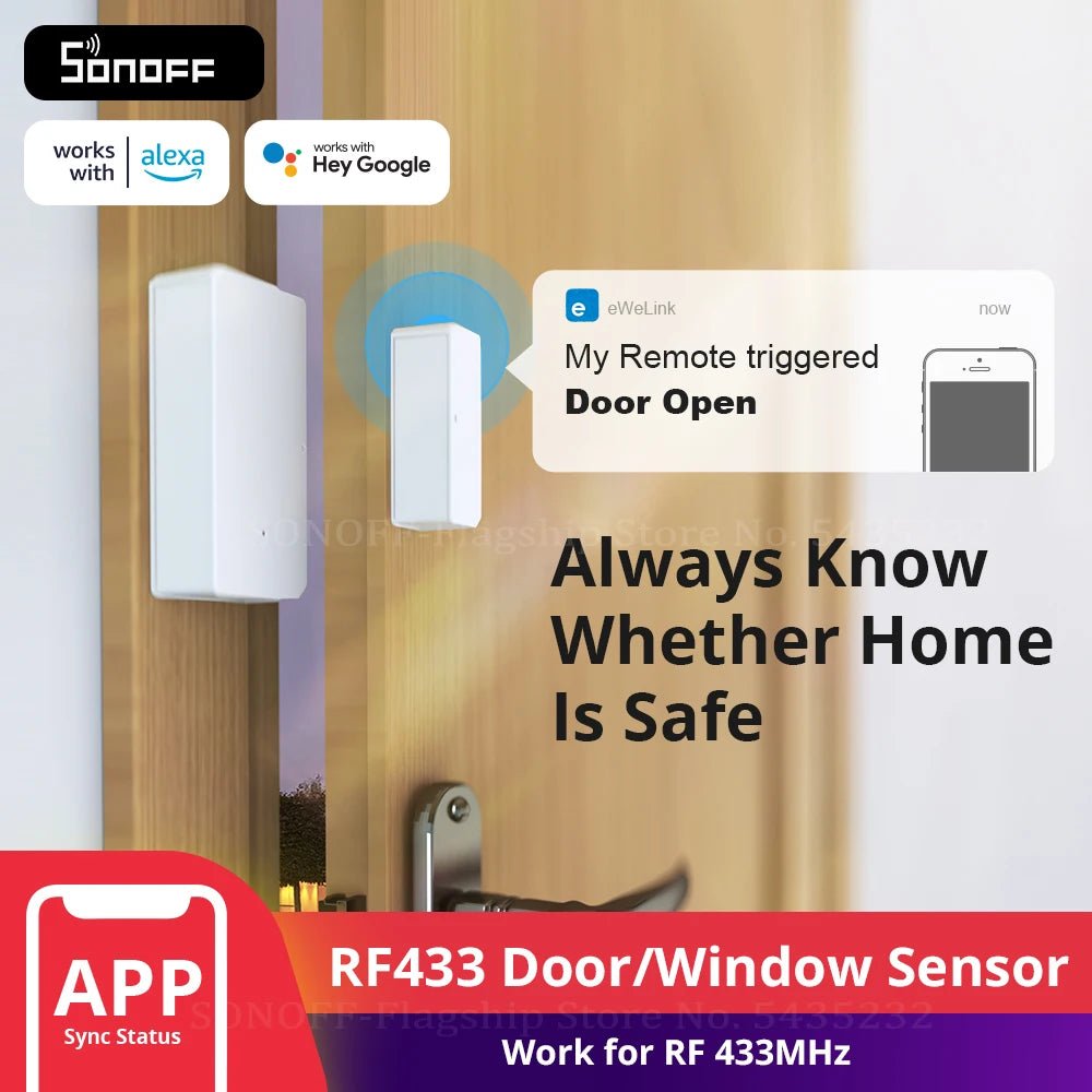 SONOFF - DW2 RF Sensor de alarme de porta e janela, detector de porta magnética sem fio, alarme anti - roubo, segurança doméstica inteligente, 1 a 10 pcs - LUFT SECURITY LTDA5PCS DW2 - RFSONOFF - DW2 RF Sensor de alarme de porta e janela, detector de porta magnética sem fio, alarme anti - roubo, segurança doméstica inteligente, 1 a 10 pcs