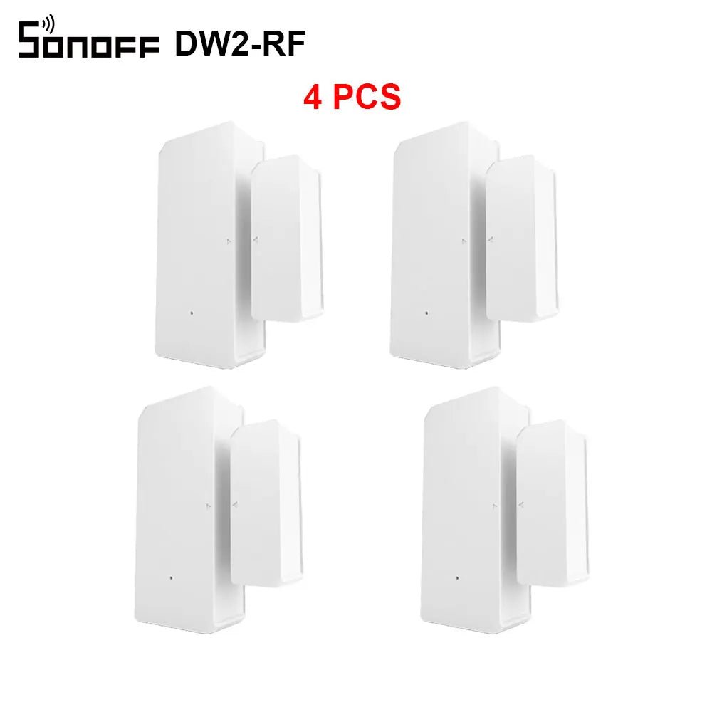 SONOFF - DW2 RF Sensor de alarme de porta e janela, detector de porta magnética sem fio, alarme anti - roubo, segurança doméstica inteligente, 1 a 10 pcs - LUFT SECURITY LTDA4PCS DW2 - RFSONOFF - DW2 RF Sensor de alarme de porta e janela, detector de porta magnética sem fio, alarme anti - roubo, segurança doméstica inteligente, 1 a 10 pcs