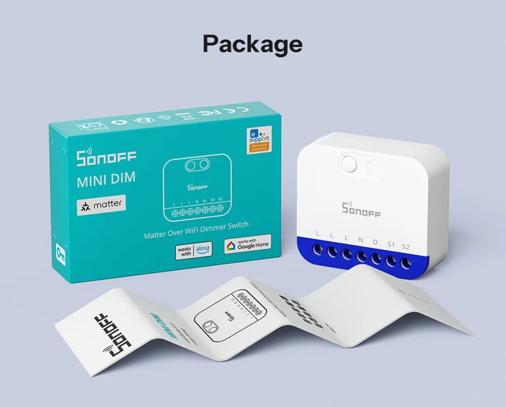 Sonoff MINI - DIM Extreme Matter Over Wi - Fi Smart Dimmer Switch Sem Cintilação Ampliação Compatibilidade de Iluminação Monitoramento de Energia - LUFT SECURITY LTDAMINI - DIMSonoff MINI - DIM Extreme Matter Over Wi - Fi Smart Dimmer Switch Sem Cintilação Ampliação Compatibilidade de Iluminação Monitoramento de Energia