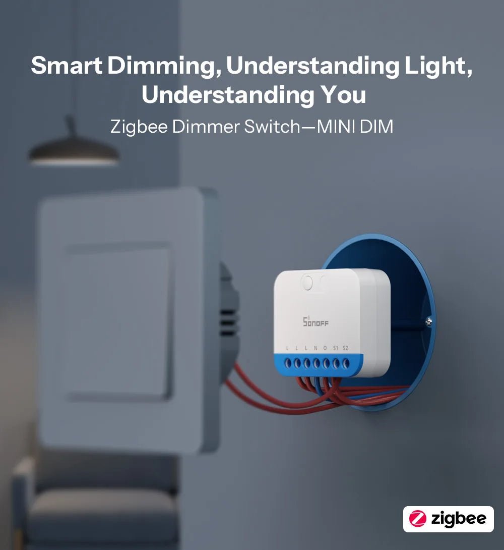 Sonoff MINI - ZBDIM extrema zigbee inteligente dimmer switch ampla compatibilidade de iluminação monitoramento de energia em tempo real proteção contra superaquecimento - LUFT SECURITY LTDAMINI - ZBDIMSonoff MINI - ZBDIM extrema zigbee inteligente dimmer switch ampla compatibilidade de iluminação monitoramento de energia em tempo real proteção contra superaquecimento