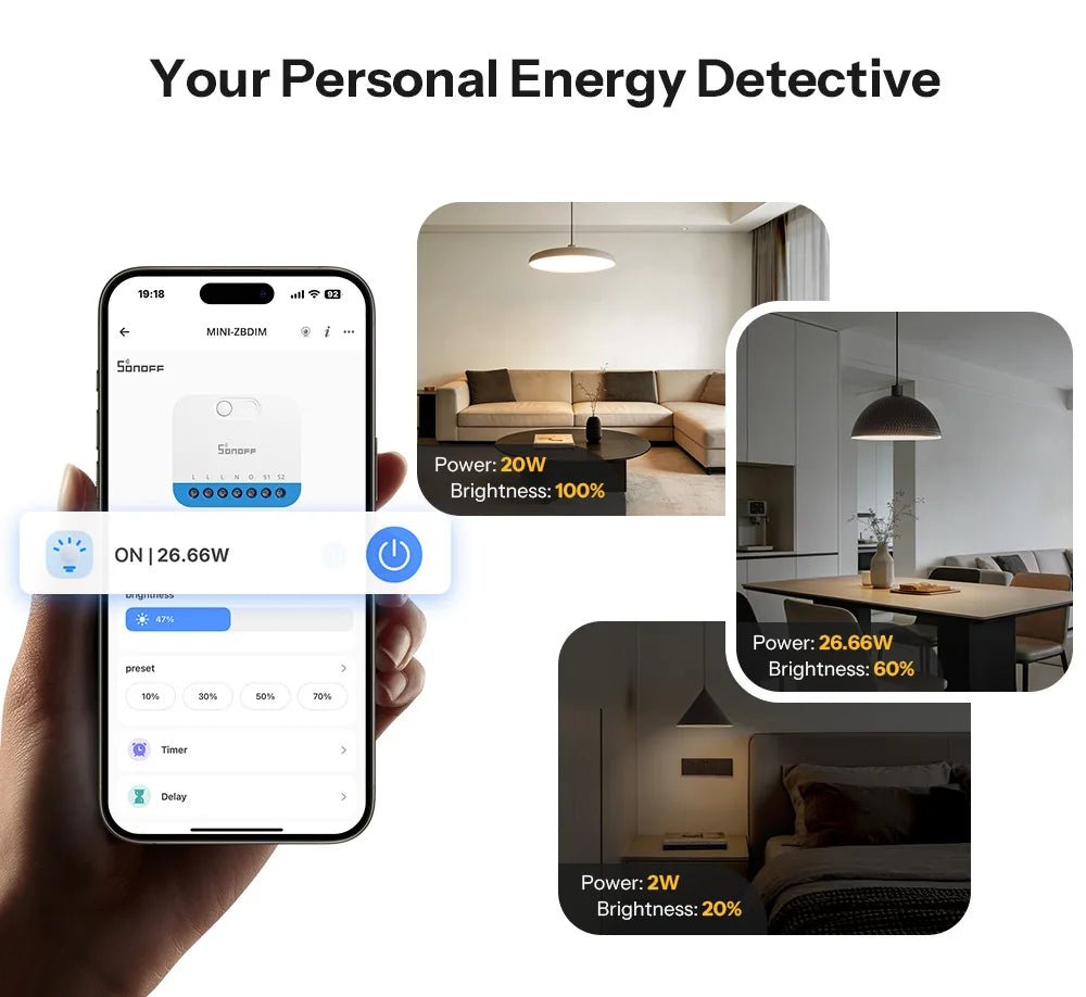 Sonoff MINI - ZBDIM extrema zigbee inteligente dimmer switch ampla compatibilidade de iluminação monitoramento de energia em tempo real proteção contra superaquecimento - LUFT SECURITY LTDAMINI - ZBDIMSonoff MINI - ZBDIM extrema zigbee inteligente dimmer switch ampla compatibilidade de iluminação monitoramento de energia em tempo real proteção contra superaquecimento
