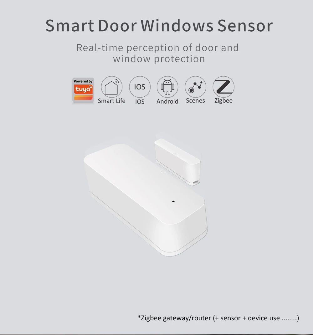 Tuya zigbee sensor de porta sensor contato aberto fechado detector casa inteligente alarme proteção segurança trabalho com aleax vida inteligente - LUFT SECURITY LTDAHA - ZBTuya zigbee sensor de porta sensor contato aberto fechado detector casa inteligente alarme proteção segurança trabalho com aleax vida inteligente