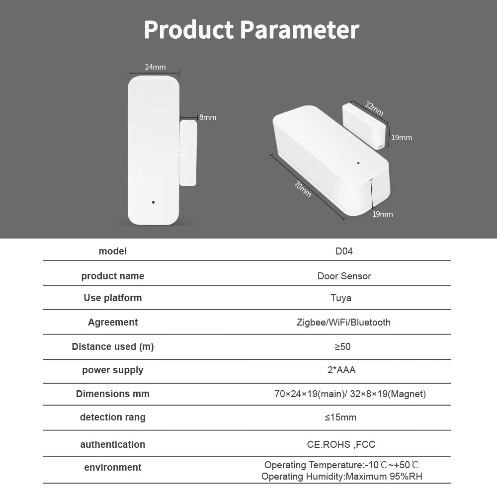 Tuya zigbee sensor de porta sensor contato aberto fechado detector casa inteligente alarme proteção segurança trabalho com aleax vida inteligente - LUFT SECURITY LTDAHA - ZBTuya zigbee sensor de porta sensor contato aberto fechado detector casa inteligente alarme proteção segurança trabalho com aleax vida inteligente