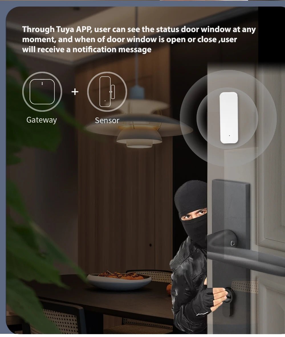 Tuya zigbee sensor de porta sensor contato aberto fechado detector casa inteligente alarme proteção segurança trabalho com aleax vida inteligente - LUFT SECURITY LTDAHA - ZBTuya zigbee sensor de porta sensor contato aberto fechado detector casa inteligente alarme proteção segurança trabalho com aleax vida inteligente