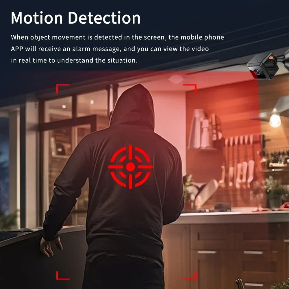 W02 Mini câmera de segurança 1080P HD, 140 ° Grande angular, emparelhamento Bluetooth, bateria de 600mAh, visão noturna IR 5M, alertas de movimento, nuvem/ - LUFT SECURITY LTDAPretoW02 Mini câmera de segurança 1080P HD, 140 ° Grande angular, emparelhamento Bluetooth, bateria de 600mAh, visão noturna IR 5M, alertas de movimento, nuvem/