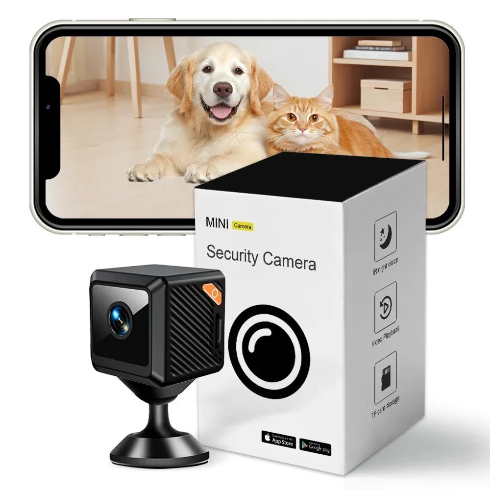 W02 Mini câmera de segurança 1080P HD, 140 ° Grande angular, emparelhamento Bluetooth, bateria de 600mAh, visão noturna IR 5M, alertas de movimento, nuvem/ - LUFT SECURITY LTDAPretoW02 Mini câmera de segurança 1080P HD, 140 ° Grande angular, emparelhamento Bluetooth, bateria de 600mAh, visão noturna IR 5M, alertas de movimento, nuvem/