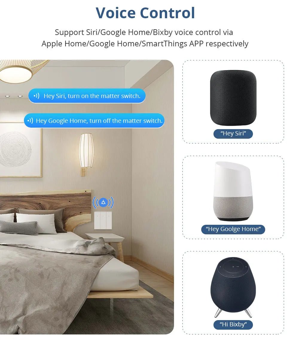 Zemismart Matter WiFi UE 1 2 3 Gangs Interruptor de luz de parede inteligente neutro necessário com botão grande SmartThings App Homekit Controle - LUFT SECURITY LTDA2 - GangZemismart Matter WiFi UE 1 2 3 Gangs Interruptor de luz de parede inteligente neutro necessário com botão grande SmartThings App Homekit Controle