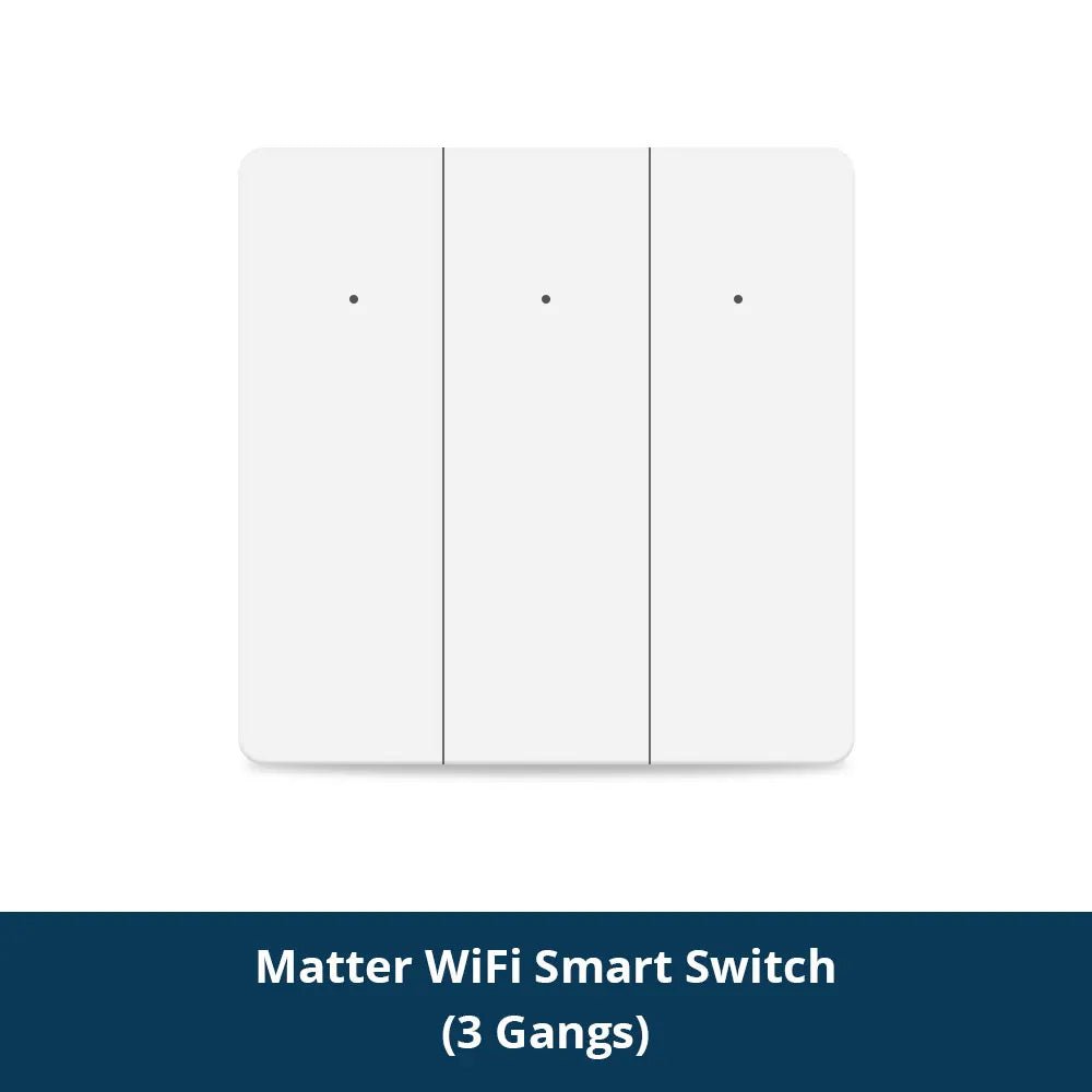 Zemismart Matter WiFi UE 1 2 3 Gangs Interruptor de luz de parede inteligente neutro necessário com botão grande SmartThings App Homekit Controle - LUFT SECURITY LTDA3 - GangZemismart Matter WiFi UE 1 2 3 Gangs Interruptor de luz de parede inteligente neutro necessário com botão grande SmartThings App Homekit Controle